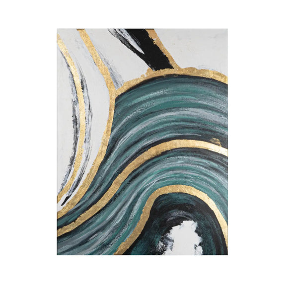 Leinwandbild handgemalt mit Acrylfarbe und Strukturpaste im Hochformat, Schleier der Wahrheit, 60x80 ohne Rahmen