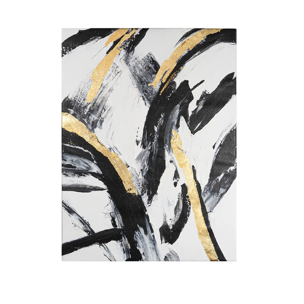 Leinwandbild handgemalt mit Acrylfarbe und Strukturpaste im Hochformat, Ewiger Moment, 60x80 ohne Rahmen