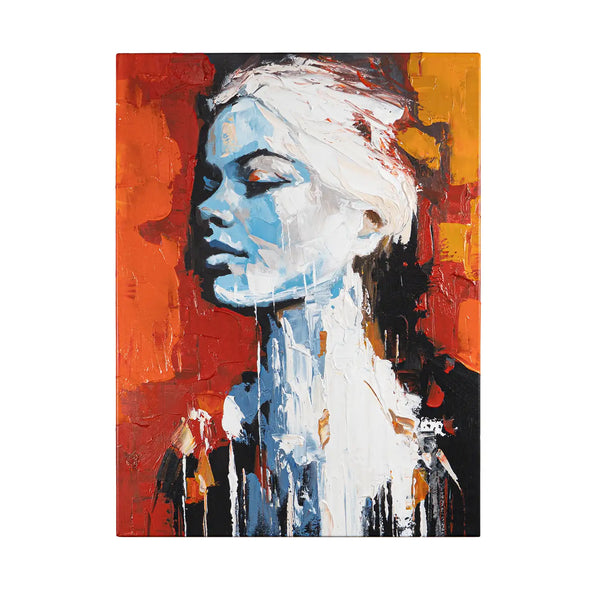 Leinwandbild handgemalt mit Acrylfarbe und Strukturpaste im Hochformat, Atalante, 60x80 ohne Rahmen