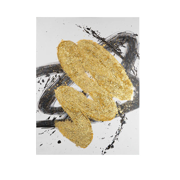 Leinwandbild handgemalt mit Acrylfarbe und Strukturpaste im Hochformat, Harmonie des Unbekannten, 60x80 ohne Rahmen