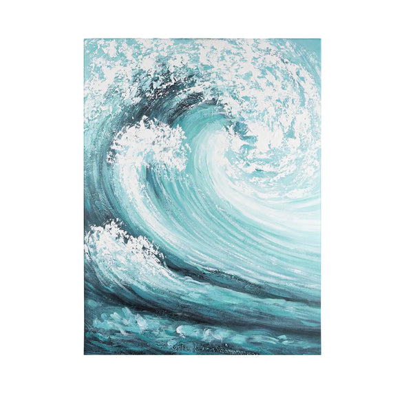 Leinwandbild handgemalt mit Acrylfarbe und Strukturpaste im Hochformat, Das unendliche Spiel, 60x80 ohne Rahmen