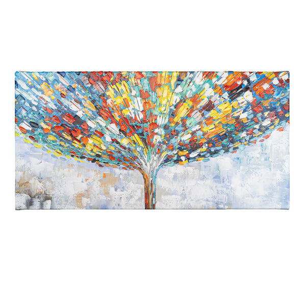 Leinwandbild handgemalt mit Acrylfarbe und Strukturpaste im Panorama, Klang der Stille, 50x100 ohne Rahmen