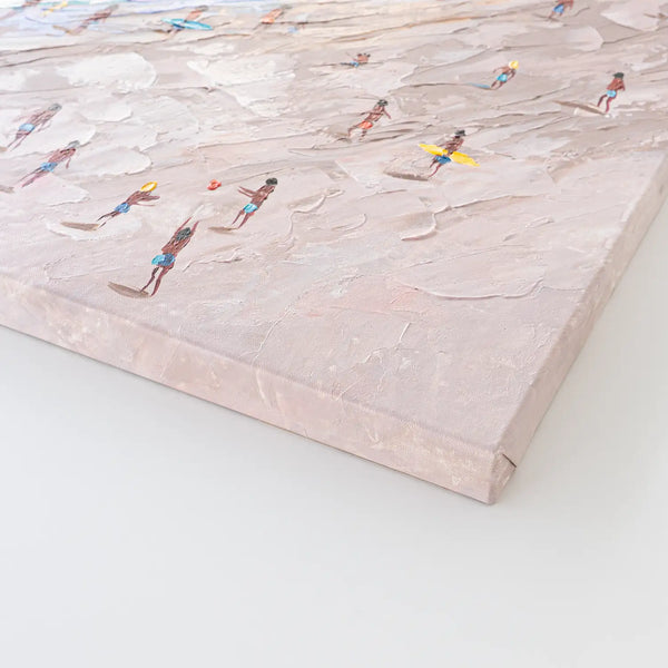 Leinwandbild handgemalt mit Acrylfarbe und Strukturpaste im Hochformat, Raetsel der Existenz, 60x80 mit Bilderrahmen in Weiß