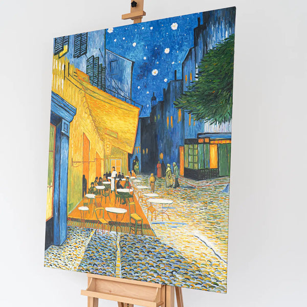 Caféterrasse am Abend in 131x162cm