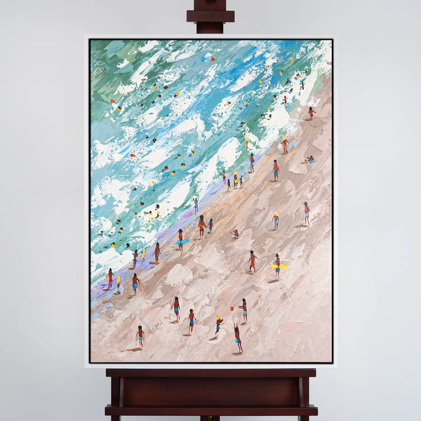 Leinwandbild handgemalt mit Acrylfarbe und Strukturpaste im Hochformat, Raetsel der Existenz, 90x120 ohne Rahmen