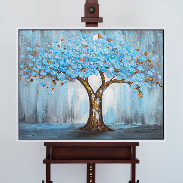 Leinwandbild handgemalt mit Acrylfarbe und Strukturpaste, Baum der Ewigkeit, 90x120 ohne Rahmen