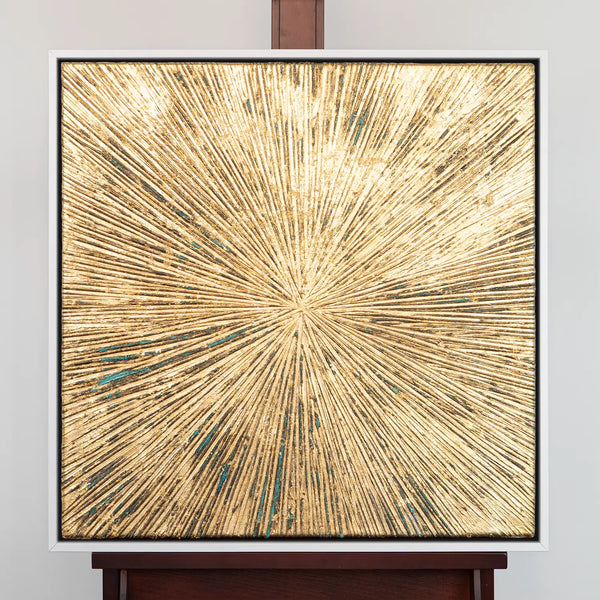 Leinwandbild handgemalt mit Acrylfarbe und Strukturpaste im Quadratisch, Schatten des Seins, 100x100 ohne Rahmen