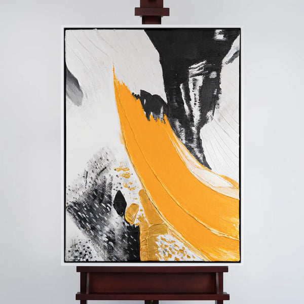 Leinwandbild handgemalt mit Acrylfarbe und Strukturpaste im Hochformat, Resonanz des Geistes, 90x120 ohne Rahmen