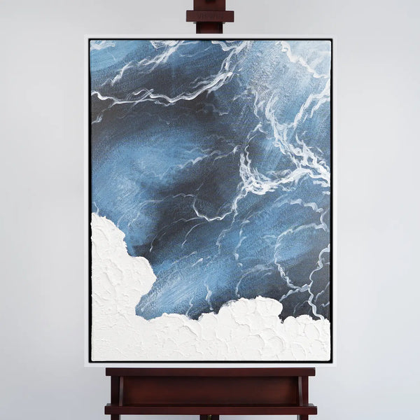 Leinwandbild handgemalt mit Acrylfarbe und Strukturpaste im Hochformat, Polaritaeten des Lebens1, 90x120 ohne Rahmen