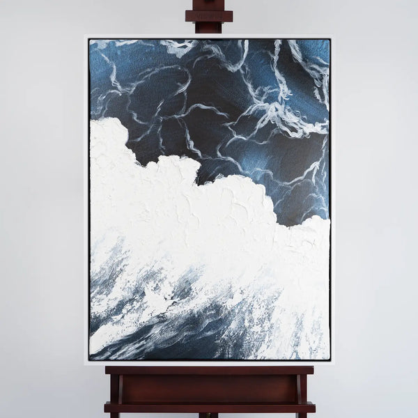 Leinwandbild handgemalt mit Acrylfarbe und Strukturpaste im Hochformat, Polaritaeten des Lebens2, 90x120 ohne Rahmen