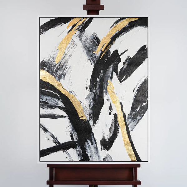 Leinwandbild handgemalt mit Acrylfarbe und Strukturpaste im Hochformat, Ewiger Moment, 90x120 ohne Rahmen