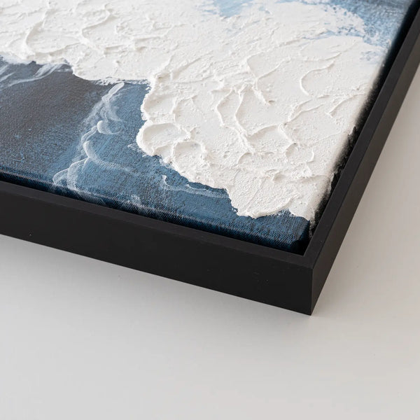 Leinwandbild handgemalt mit Acrylfarbe und Strukturpaste im Hochformat, Polaritaeten des Lebens3, 120x160 mit Bilderrahmen in Schwarz