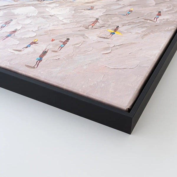 Leinwandbild handgemalt mit Acrylfarbe und Strukturpaste im Hochformat, Raetsel der Existenz, 120x160 mit Bilderrahmen in Schwarz