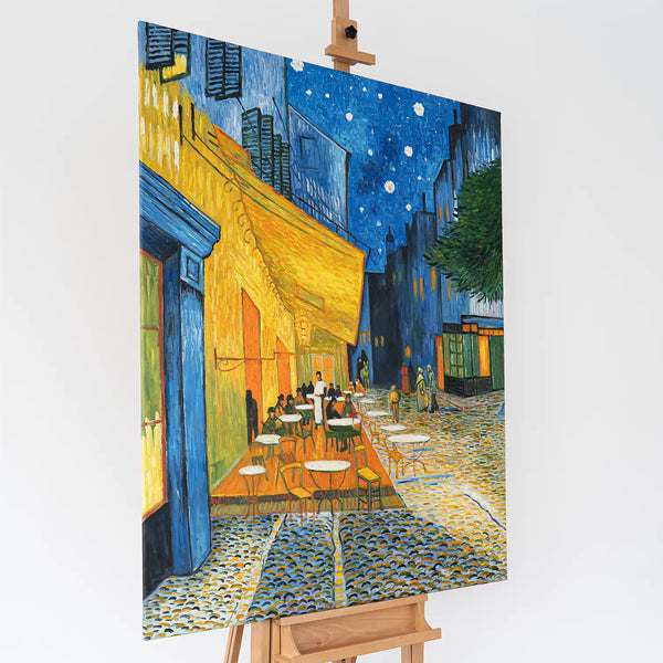 Caféterrasse am Abend in 131x162cm