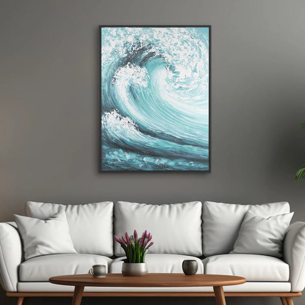 Leinwandbild handgemalt mit Acrylfarbe und Strukturpaste im Hochformat, Das unendliche Spiel, 150x200 ohne Rahmen