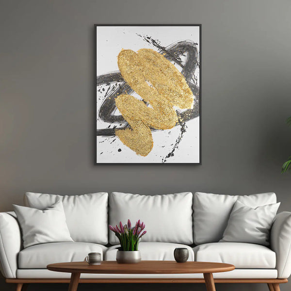 Leinwandbild handgemalt mit Acrylfarbe und Strukturpaste im Hochformat, Harmonie des Unbekannten, 150x200 ohne Rahmen