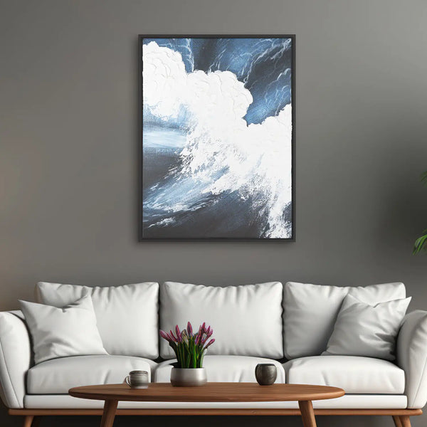 Leinwandbild handgemalt mit Acrylfarbe und Strukturpaste im Hochformat, Polaritaeten des Lebens3, 150x200 ohne Rahmen