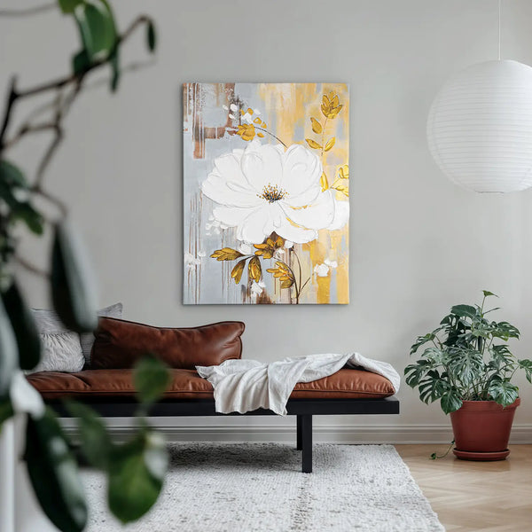 Leinwandbild handgemalt mit Acrylfarbe und Strukturpaste im Hochformat, Schoepfungskraft, 75x100 ohne Rahmen