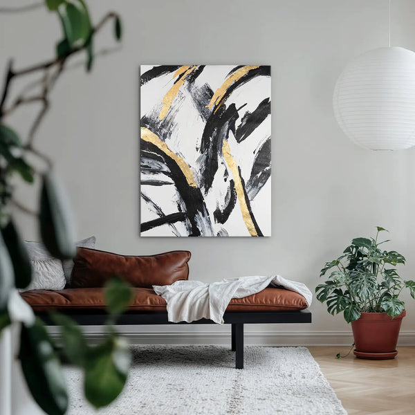 Leinwandbild handgemalt mit Acrylfarbe und Strukturpaste im Hochformat, Ewiger Moment, 75x100 ohne Rahmen