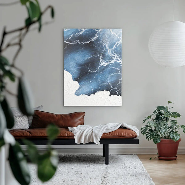 Leinwandbild handgemalt mit Acrylfarbe und Strukturpaste im Hochformat, Polaritaeten des Lebens1, 75x100 ohne Rahmen