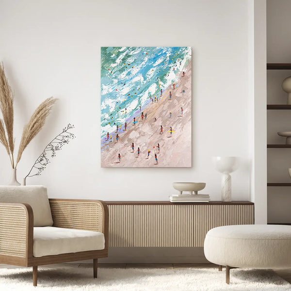 Leinwandbild handgemalt mit Acrylfarbe und Strukturpaste im Hochformat, Raetsel der Existenz, 75x100 mit Bilderrahmen in Schwarz