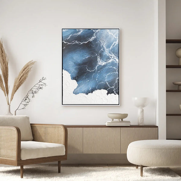 Leinwandbild handgemalt mit Acrylfarbe und Strukturpaste im Hochformat, Polaritaeten des Lebens1, 120x160 ohne Rahmen