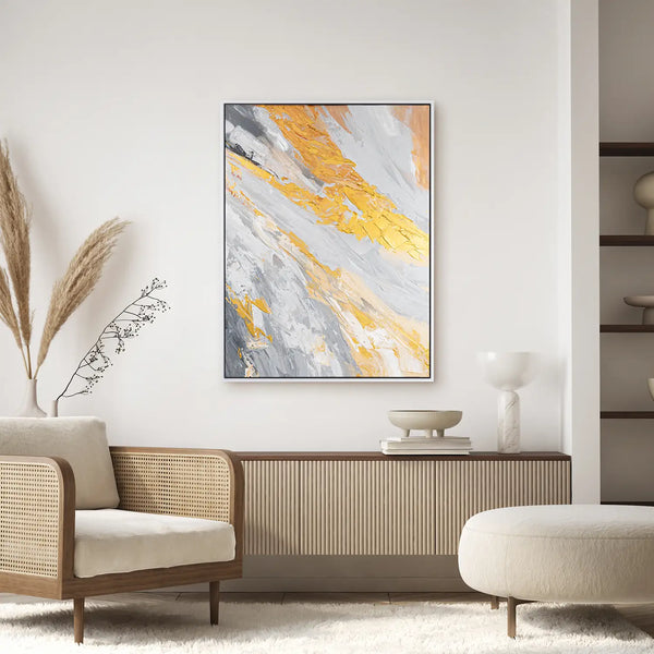 Leinwandbild handgemalt mit Acrylfarbe und Strukturpaste, Atem der Erde, 120x160 ohne Rahmen