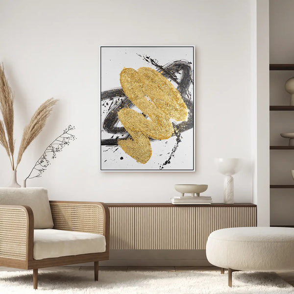 Leinwandbild handgemalt mit Acrylfarbe und Strukturpaste im Hochformat, Harmonie des Unbekannten, 120x160 ohne Rahmen