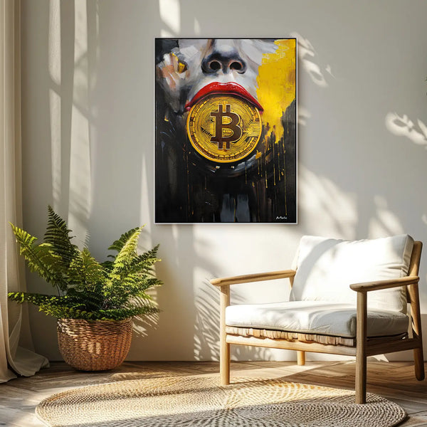 Leinwandbild handgemalt mit Acrylfarbe und Strukturpaste im Hochformat, Preis der Stille, 120x160 mit Bilderrahmen in Weiß