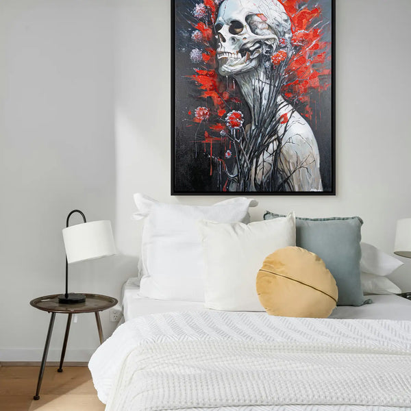 Leinwandbild handgemalt mit Acrylfarbe und Strukturpaste im Hochformat, Wo das Fleisch verstummt, 150x200 ohne Rahmen