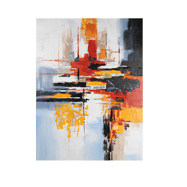 Leinwandbild handgemalt mit Acrylfarbe und Strukturpaste im Hochformat, Fragilitaet des Augenblicks, 60x80 ohne Rahmen