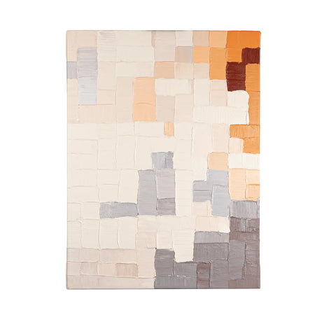 Leinwandbild handgemalt mit Acrylfarbe und Strukturpaste im Hochformat, Kosmische Ordnung, 60x80 ohne Rahmen