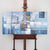 Leinwandbild handgemalt mit Acrylfarbe und Strukturpaste im Panorama, Wege der Intuition, 50x100 mit Bilderrahmen in Schwarz