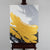Leinwandbild handgemalt mit Acrylfarbe und Strukturpaste im Hochformat, Goldene Reflexionen, 60x80 mit Bilderrahmen in Schwarz