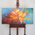 Leinwandbild handgemalt mit Acrylfarbe und Strukturpaste im Panorama, Balance im Chaos, 50x100 mit Bilderrahmen in Schwarz