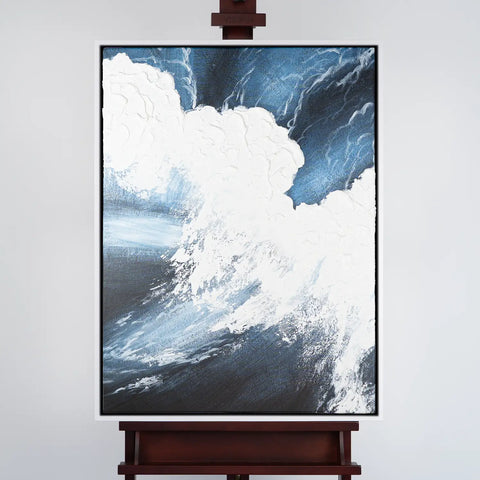 Leinwandbild handgemalt mit Acrylfarbe und Strukturpaste im Hochformat, Polaritaeten des Lebens3, 90x120 ohne Rahmen