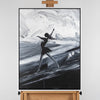 Leinwandbild handgemalt mit Acrylfarbe und Strukturpaste im Hochformat, Die Taenzerin, 90x120 ohne Rahmen