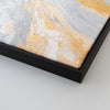 Leinwandbild handgemalt mit Acrylfarbe und Strukturpaste, Atem der Erde, 120x160 mit Bilderrahmen in Schwarz