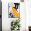 Leinwandbild handgemalt mit Acrylfarbe und Strukturpaste im Hochformat, Resonanz des Geistes, 90x120 mit Bilderrahmen in Weiß