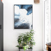 Leinwandbild handgemalt mit Acrylfarbe und Strukturpaste im Hochformat, Polaritaeten des Lebens3, 90x120 mit Bilderrahmen in Weiß