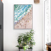 Leinwandbild handgemalt mit Acrylfarbe und Strukturpaste im Hochformat, Raetsel der Existenz, 90x120 mit Bilderrahmen in Weiß