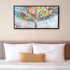 Leinwandbild handgemalt mit Acrylfarbe und Strukturpaste im Panorama, Klang der Stille, 100x200 ohne Rahmen