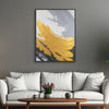 Leinwandbild handgemalt mit Acrylfarbe und Strukturpaste im Hochformat, Goldene Reflexionen, 150x200 ohne Rahmen