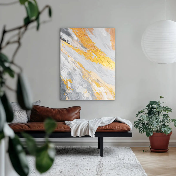 Leinwandbild handgemalt mit Acrylfarbe und Strukturpaste, Atem der Erde, 75x100 ohne Rahmen