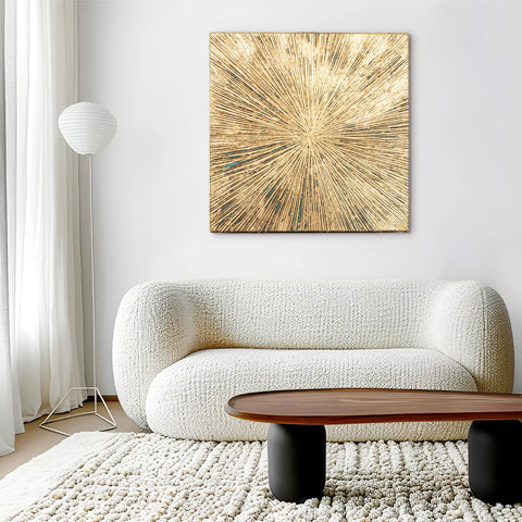 Leinwandbild handgemalt mit Acrylfarbe und Strukturpaste im Quadratisch, Schatten des Seins, 80x80 ohne Rahmen