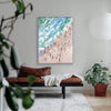 Leinwandbild handgemalt mit Acrylfarbe und Strukturpaste im Hochformat, Raetsel der Existenz, 90x120 mit Bilderrahmen in Eiche Dunkel