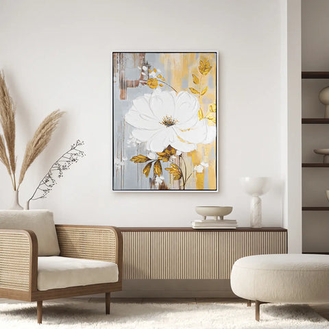 Leinwandbild handgemalt mit Acrylfarbe und Strukturpaste im Hochformat, Schoepfungskraft, 120x160 ohne Rahmen
