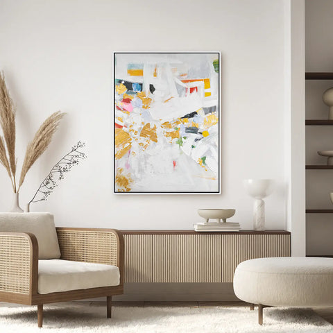 Leinwandbild handgemalt mit Acrylfarbe und Strukturpaste im Hochformat, Fragmente der Wahrheit, 120x160 ohne Rahmen