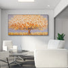Leinwandbild handgemalt mit Acrylfarbe und Strukturpaste im Panorama, Dualitaet der Natur, 80x160 ohne Rahmen