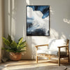 Leinwandbild handgemalt mit Acrylfarbe und Strukturpaste im Hochformat, Polaritaeten des Lebens3, 150x200 mit Bilderrahmen in Eiche Hell